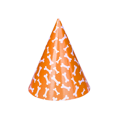Pawty Hat - Orange Bones